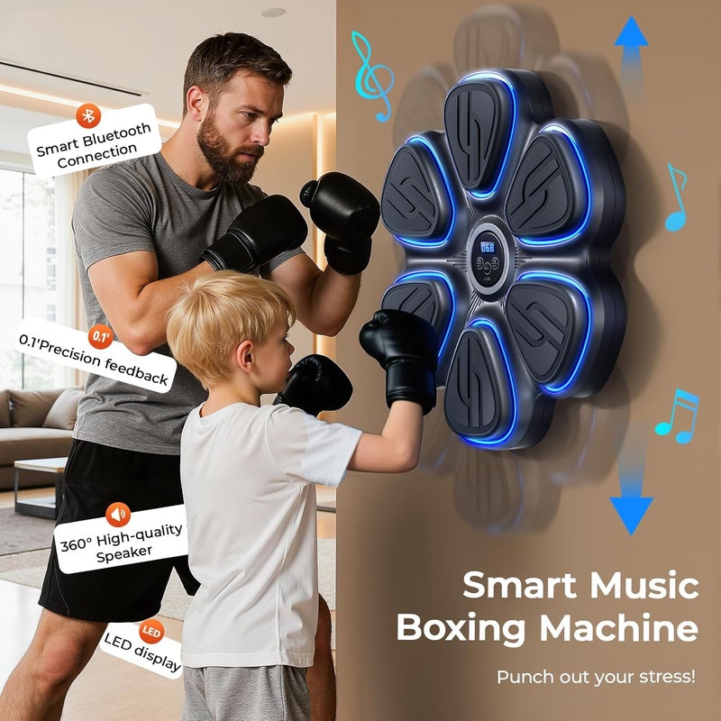 changenow Music Boxing Machine for Kids&Adults,Bluetooth Smart Boxing Training Machine,Wall Target Punching Workout for Kids,Reflex Training Suitable for Home,Office,Gym,Fun Fitness Equipment - Image 3